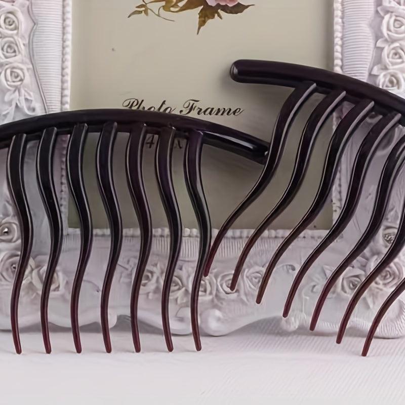 Wave Shaped Hair Comb Seven Tooth French Twist Hair Comb Hair Styling Tools