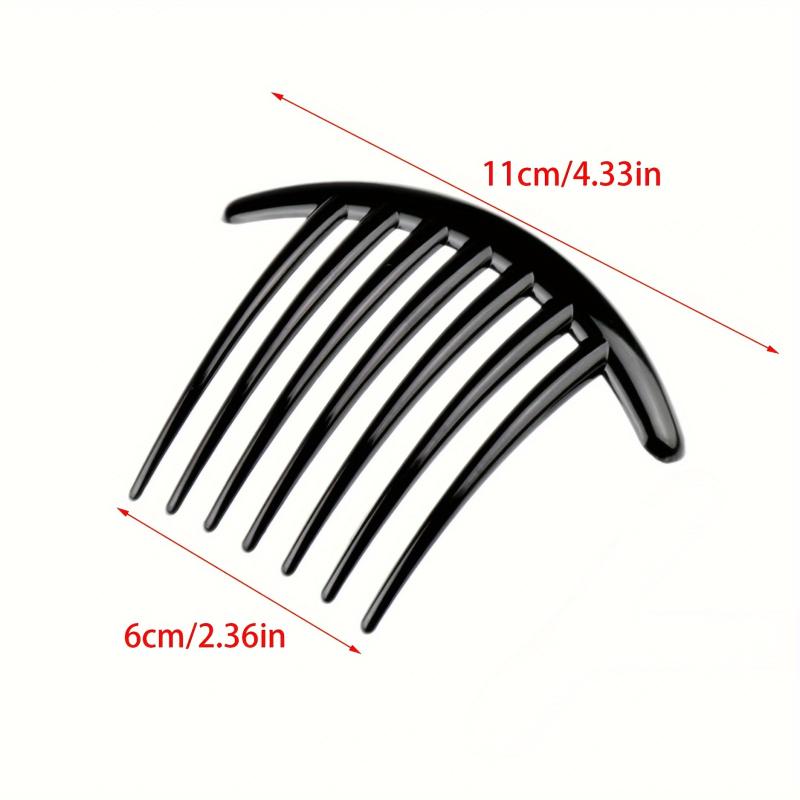 Acrylic Hair Side Comb Non Slip Seven Teeth Hair Accessories