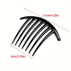 Acrylic Hair Side Comb Non Slip Seven Teeth Hair Accessories