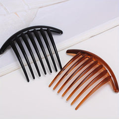 Acrylic Hair Side Comb Non Slip Seven Teeth Hair Accessories