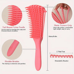 3pcs Detangling Hair Brush Set with Wide Tooth Comb