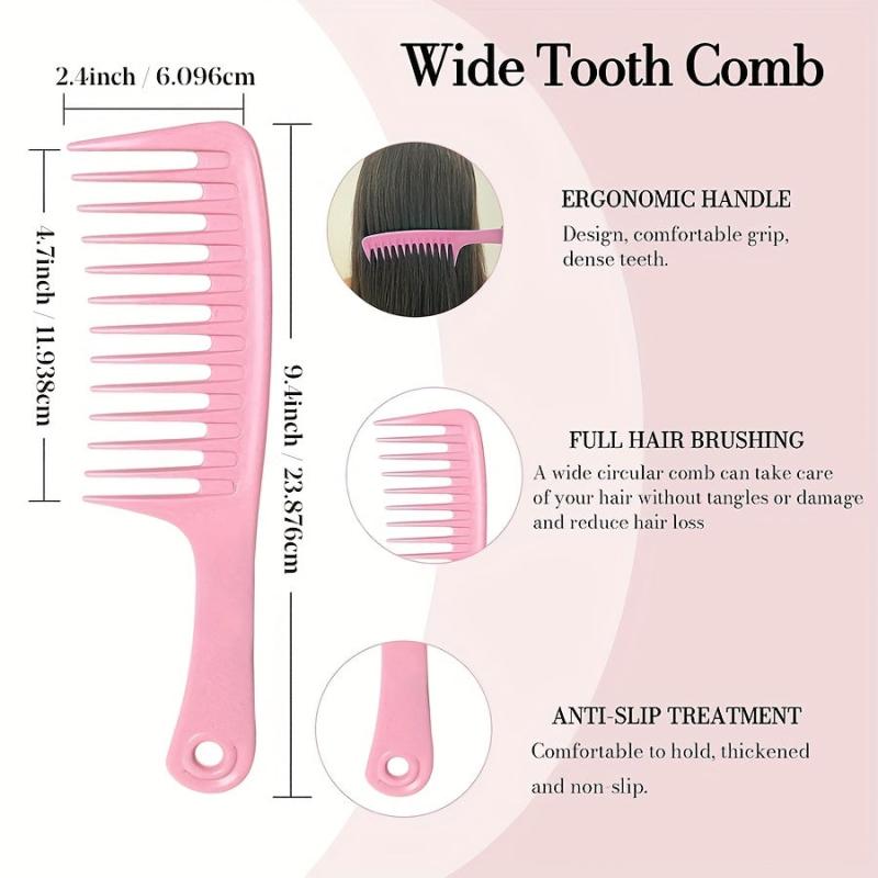 3pcs Detangling Hair Brush Set with Wide Tooth Comb