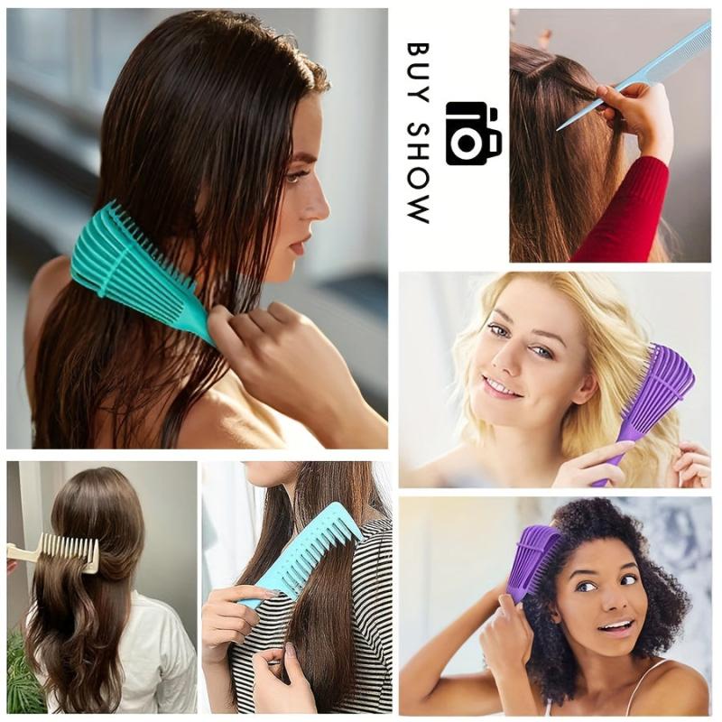 3pcs Detangling Hair Brush Set with Wide Tooth Comb