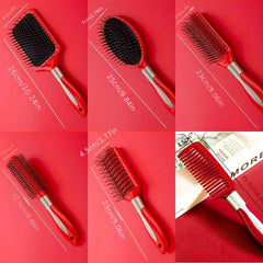 Red Detangling Brush Paddle Hair Brush Scalp Massage Air Cushion Comb
