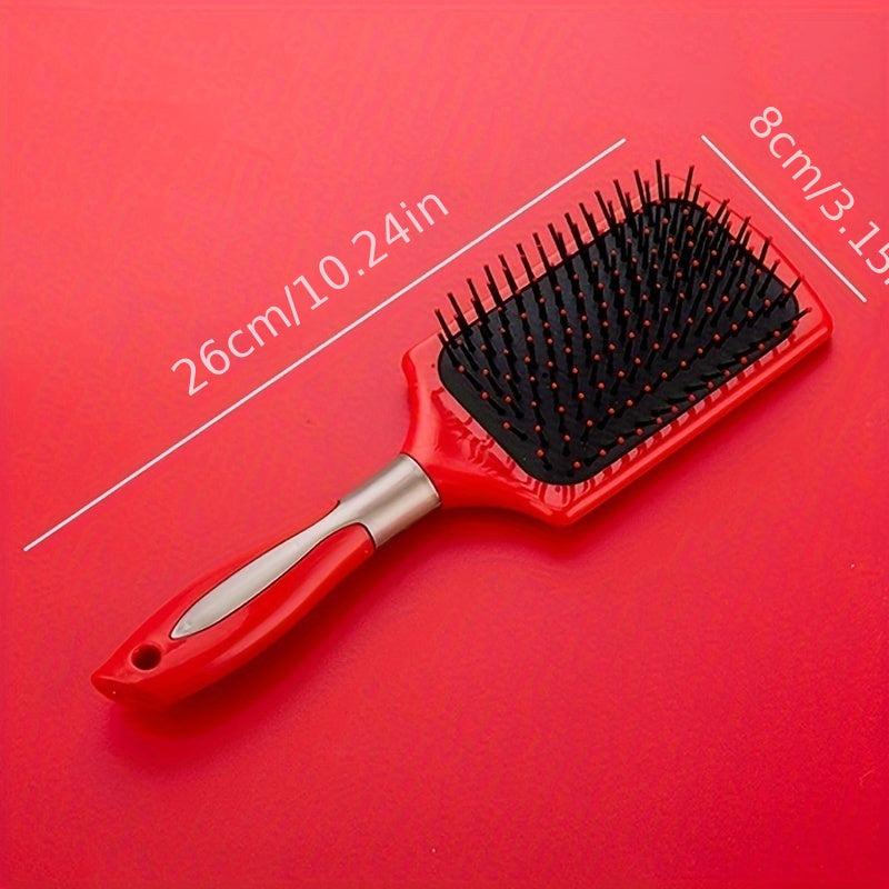 Red Detangling Brush Paddle Hair Brush Scalp Massage Air Cushion Comb
