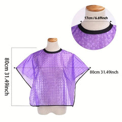 Purple Barber Salon Hair Dye Shawl Waterproof Hair Cutting Apron