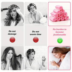 Foam Hair Rollers Sleep Curlers Flexible Hair Styling DIY Sponge Hair Clips