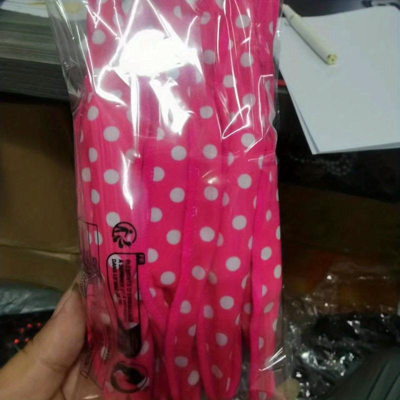10pcs Pink Polka Dot Hair Curlers Heatless Rollers DIY Styling Tool