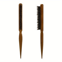 Wooden Boar Bristle Beard Brush Rat Tail Comb Combo