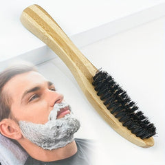 Wooden Boar Bristle Beard Brush Rat Tail Comb Combo