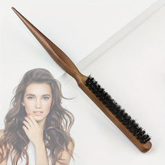 Wooden Boar Bristle Beard Brush Rat Tail Comb Combo