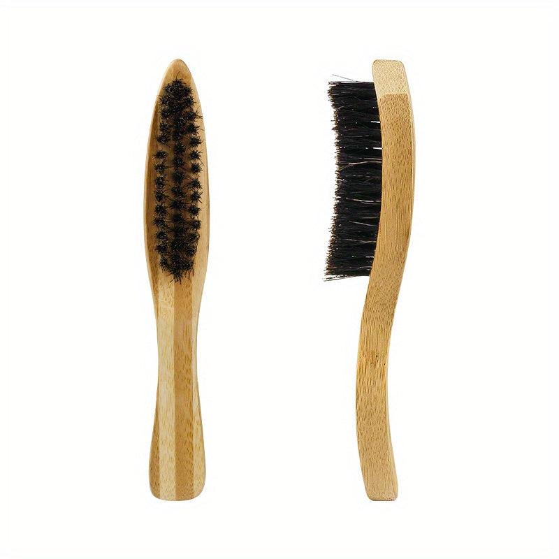Wooden Boar Bristle Beard Brush Rat Tail Comb Combo