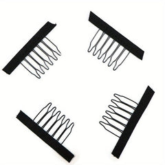 20 Pcs Wig Combs 6 teeth Hair Extension Clips Stainless Steel Wig Clips Combs