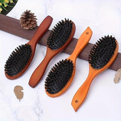 Portable Hair Brush Boar Bristle Scalp Massage Comb Anti Static Hair Care
