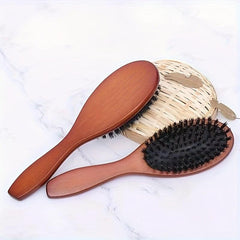 Portable Hair Brush Boar Bristle Scalp Massage Comb Anti Static Hair Care