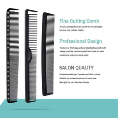6pcs Carbon Fiber Hairdressing Comb Set
