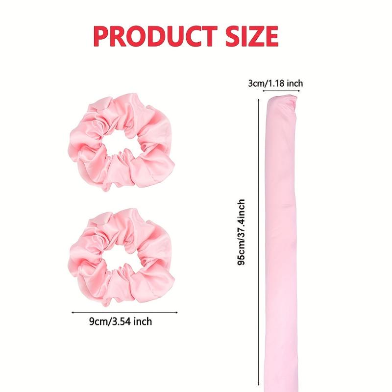 Satin Heatless Hair Curler Headband Hair Wrap Curling Ribbon Scrunchies