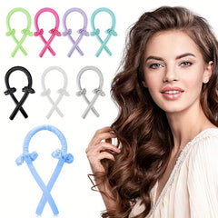 Satin Heatless Hair Curler Headband Hair Wrap Curling Ribbon Scrunchies