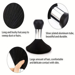 Soft Barber Brush Neck Duster with Handle Grip for Hair Cutting Styling
