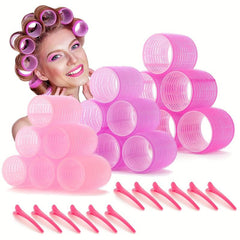 30pcs Self Grip Rollers & 18pcs Heatless Hair Rollers