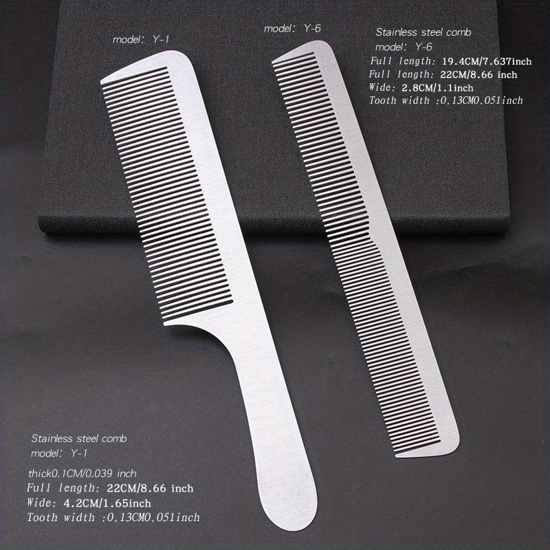 Stainless Steel Hair Styling Comb Ultra Thin Metal Hair Cutting Comb