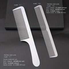 Stainless Steel Hair Styling Comb Ultra Thin Metal Hair Cutting Comb