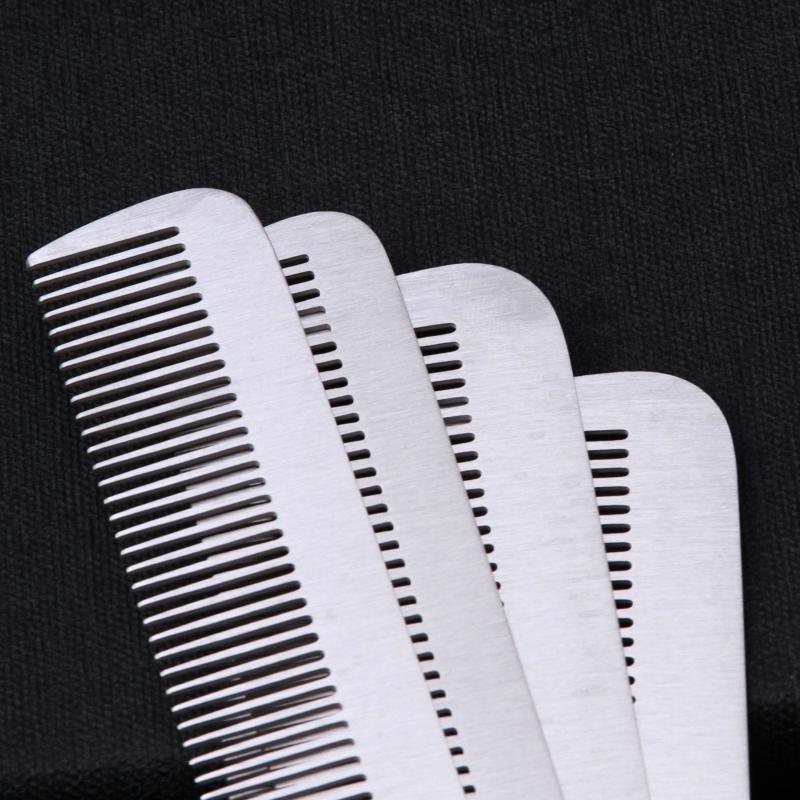 Stainless Steel Hair Styling Comb Ultra Thin Metal Hair Cutting Comb