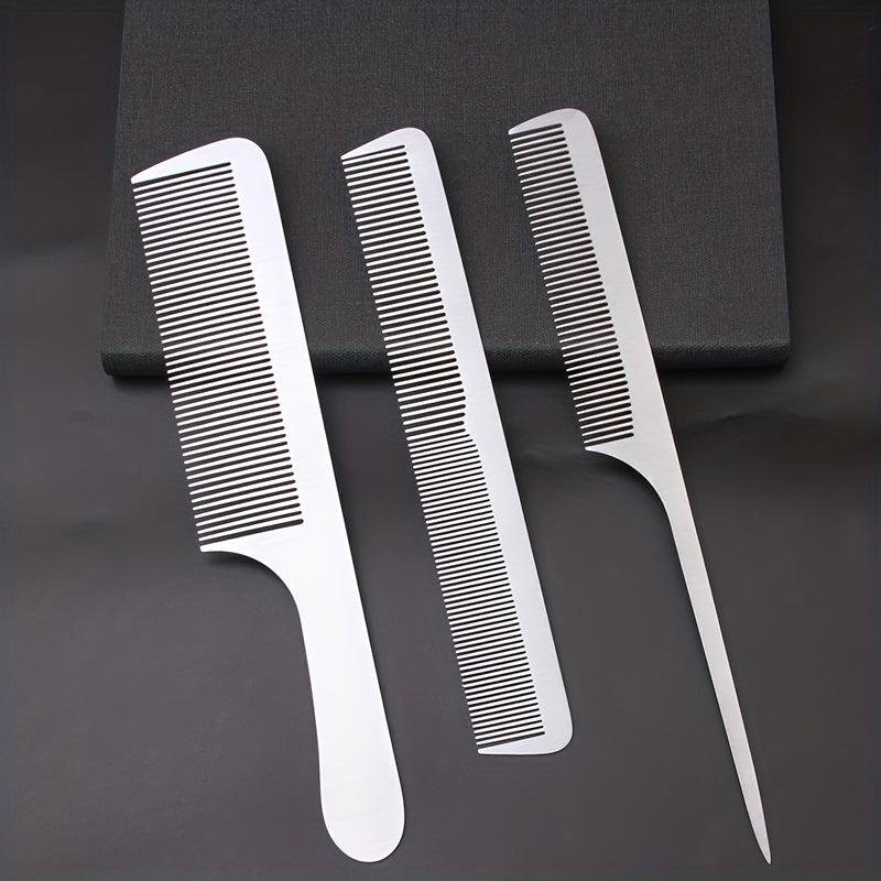 Stainless Steel Hair Styling Comb Ultra Thin Metal Hair Cutting Comb