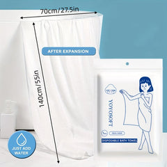 Large Compressed Towel 139 7 X 69 85 Cm Disposable Portable Bath Towels