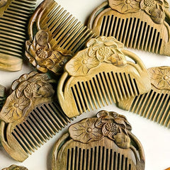 Lotus Flower Sandalwood Comb Natural Portable and Gentle on Hair