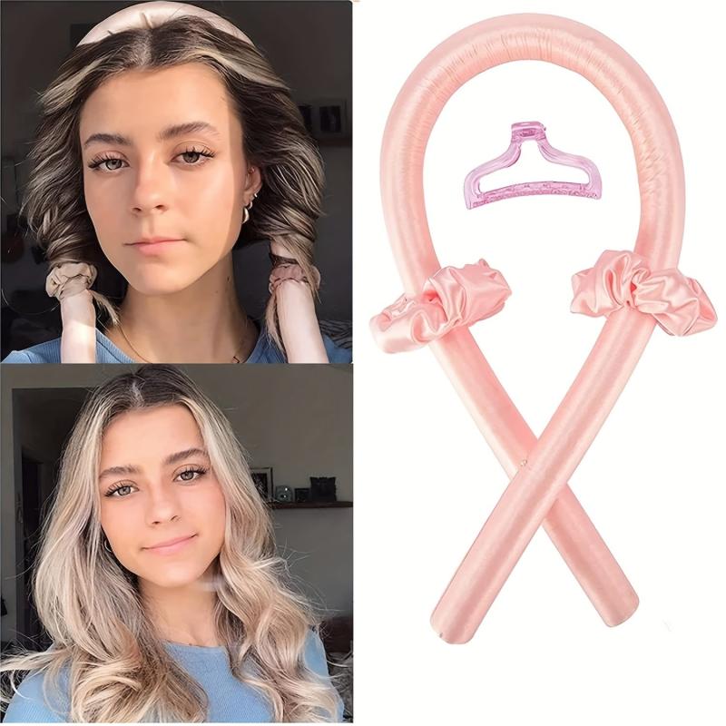 Satin Heatless Curling Rod Headband Foam Hair Rollers Long Hair