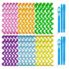 30pcs Heatless Waves Hair Curlers No Heat Damage Wavy Hair Curlers