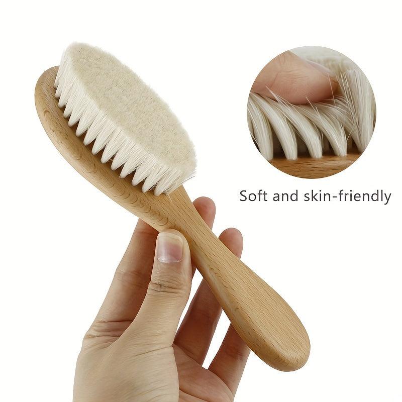 3pcs Natural Wooden Hair Brush Head Massage Comb