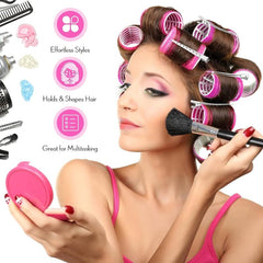 24pcs Self Adhesive Hair Curling Rollers Clips Set