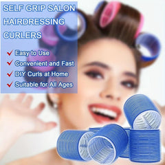 24pcs Self Adhesive Hair Curling Rollers Clips Set