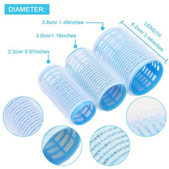 48pcs Self Grip Hair Rollers Set With Clips 3 Sizes Heatless Curlers For Hair