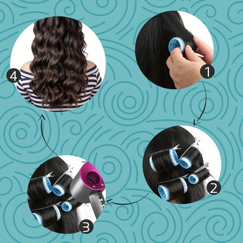 48pcs Self Grip Hair Rollers Set With Clips 3 Sizes Heatless Curlers For Hair