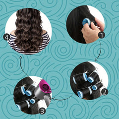 48pcs Self Grip Hair Rollers Set With Clips 3 Sizes Heatless Curlers For Hair