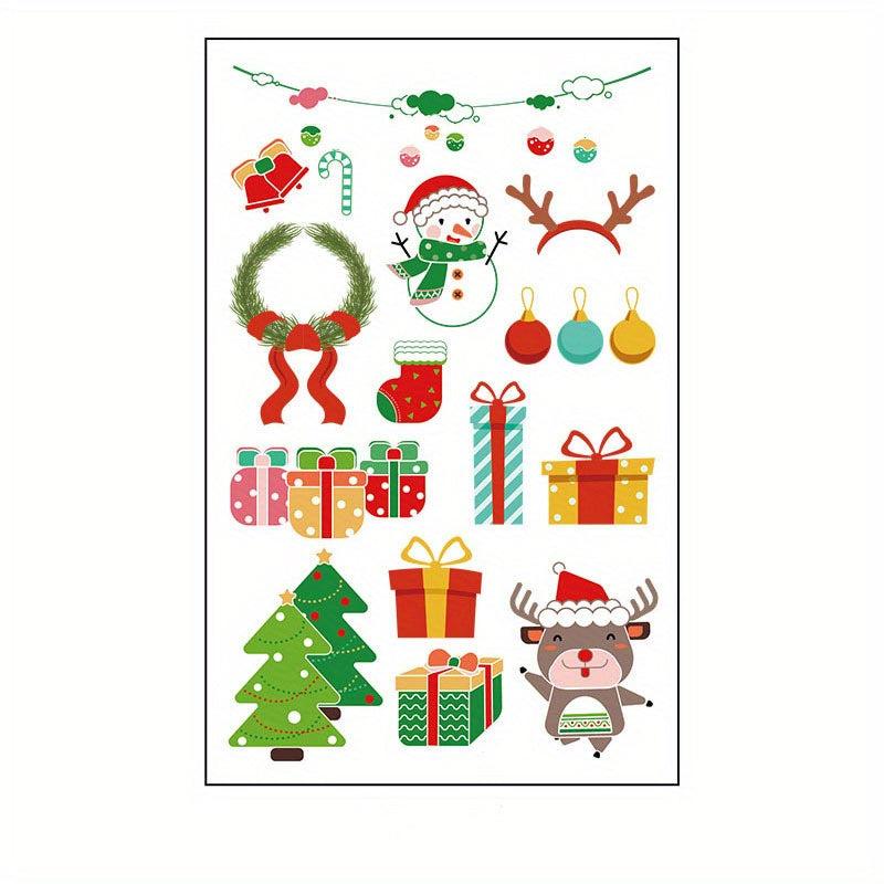 Christmas Tattoo Stickers Waterproof Party Temporary Tattoo Stickers