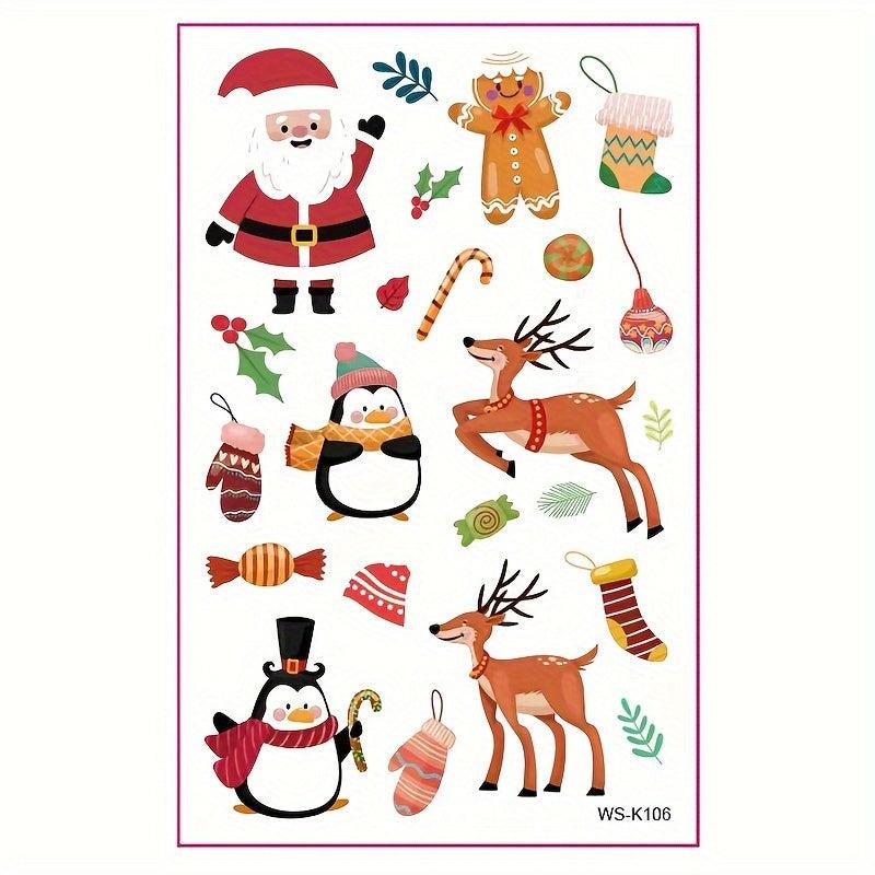 Christmas Tattoo Stickers Waterproof Party Temporary Tattoo Stickers