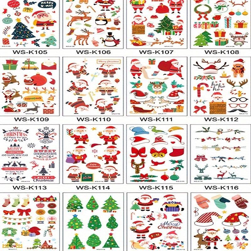 Christmas Tattoo Stickers Waterproof Party Temporary Tattoo Stickers