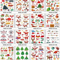Christmas Tattoo Stickers Waterproof Party Temporary Tattoo Stickers
