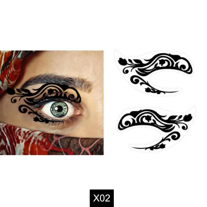 1 Pair Eye Makeup Tattoo Stickers - Easy to Use & Waterproof