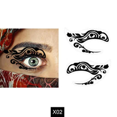 1 Pair Eye Makeup Tattoo Stickers - Easy to Use & Waterproof