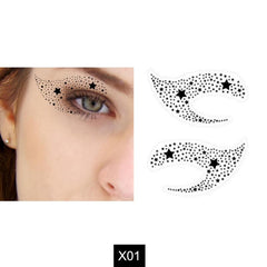 1 Pair Eye Makeup Tattoo Stickers - Easy to Use & Waterproof