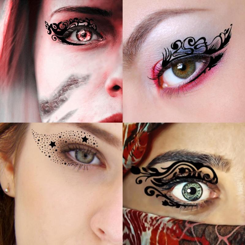 1 Pair Eye Makeup Tattoo Stickers - Easy to Use & Waterproof