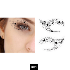 1 Pair Eye Makeup Tattoo Stickers - Easy to Use & Waterproof