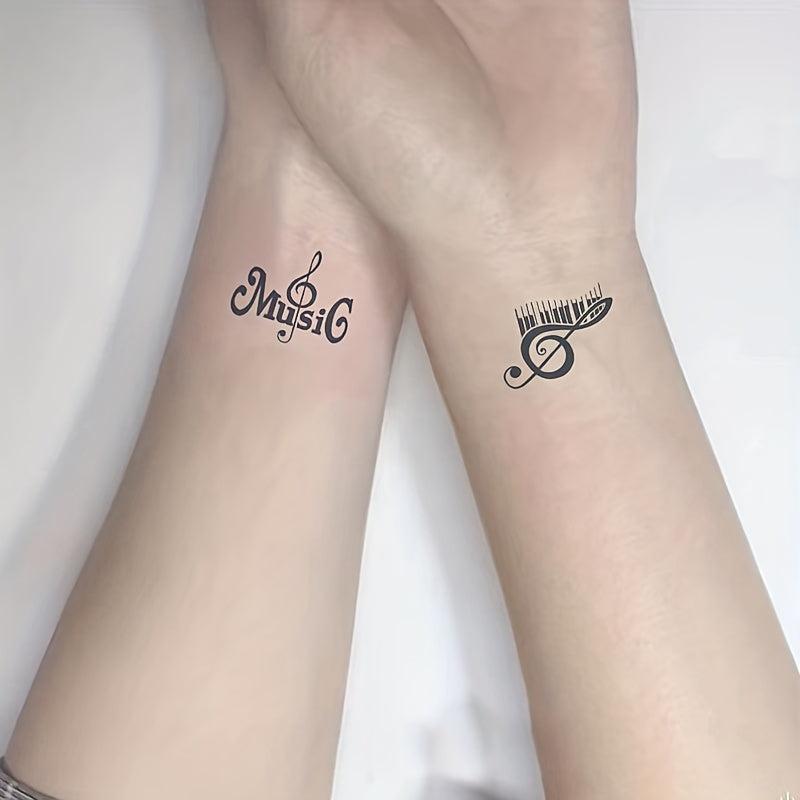 Musical Notes Temporary Tattoos 15 Sheets