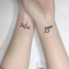 Musical Notes Temporary Tattoos 15 Sheets