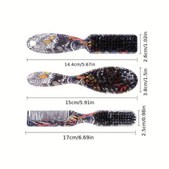 Graffiti Pattern Hair Brush Beard Styling Brush Mustache Brush Double Sided
